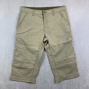 Prana Mens Shorts 34 Beige Menace Knicker Long 17.5" Inseam Outdoor Hiking Nylon